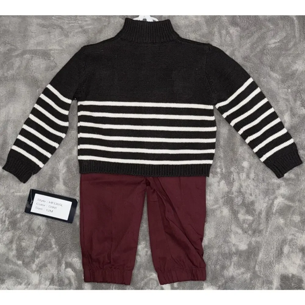 Happy Fella Boys Size 12‎ month two piece Sweater And Pants